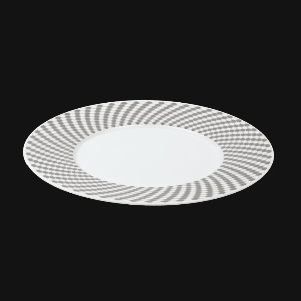 Assiettes*Christofle Assiette à dessert en porcelaine - Gris