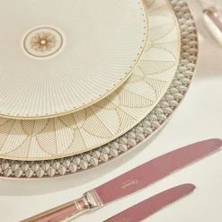Assiettes*Christofle Assiette à dessert/gâteaux en porcelaine finition Or