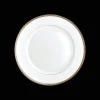 Assiettes*Christofle Assiette à pain en porcelaine finition platine