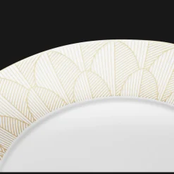 Assiettes*Christofle Assiette américaine en porcelaine finition Or