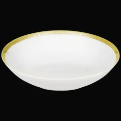 Assiettes*Christofle Assiette creuse à calotte en porcelaine finition or