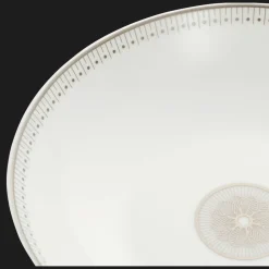 Services Asiatiques|Assiettes*Christofle Assiette Creuse Calotte en porcelaine finition Platine