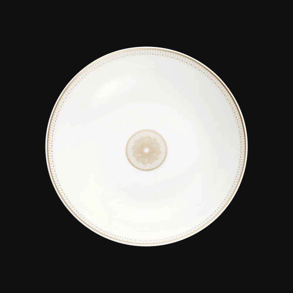 Services Asiatiques|Assiettes*Christofle Assiette Creuse Calotte en porcelaine finition Or