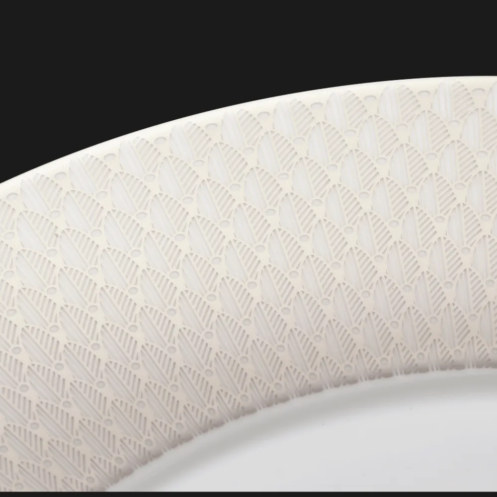 Assiettes*Christofle Assiette de présentation en porcelaine finition Platine