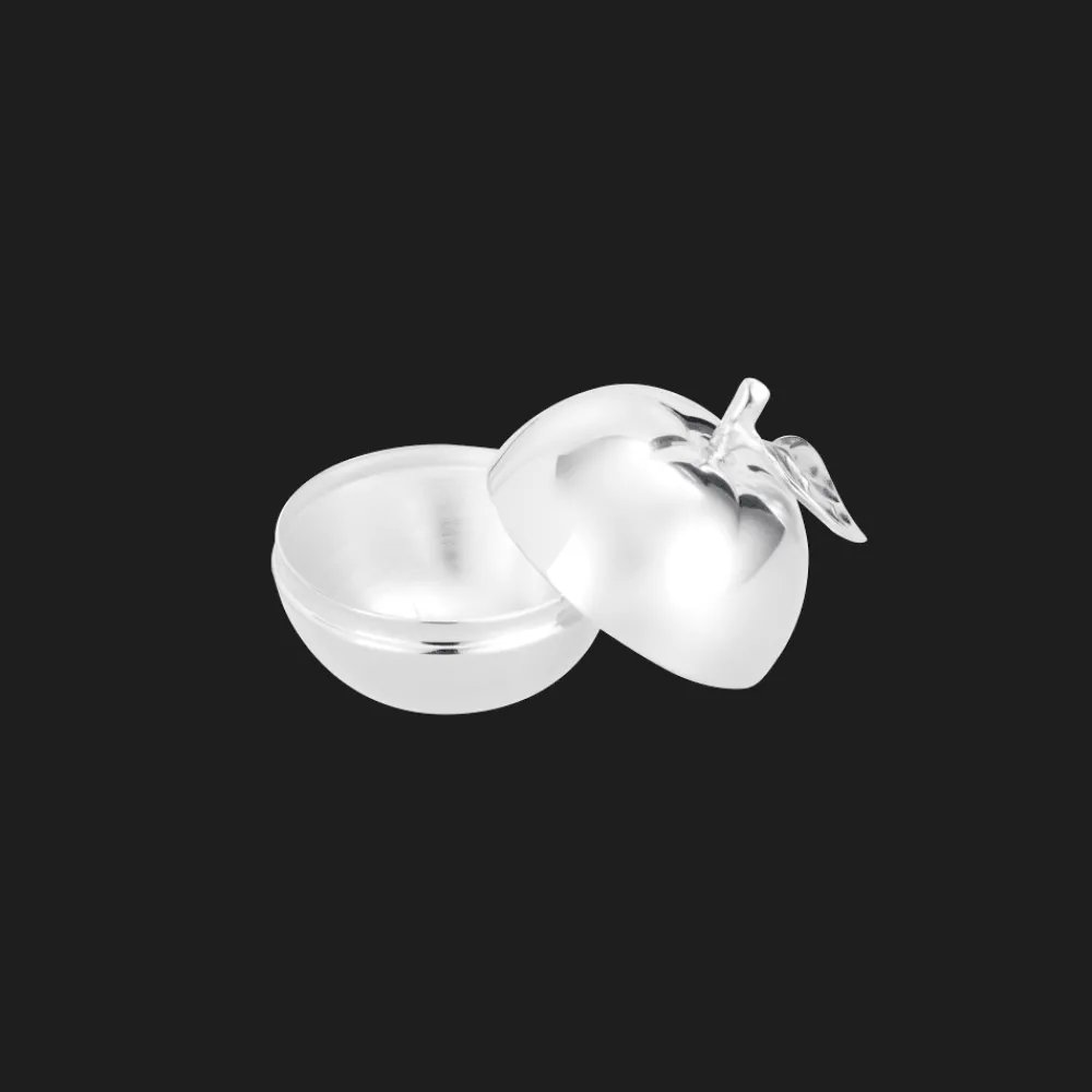 Petits Accessoires|Petite Décoration*Christofle Bonbonnière Pomme en métal argenté