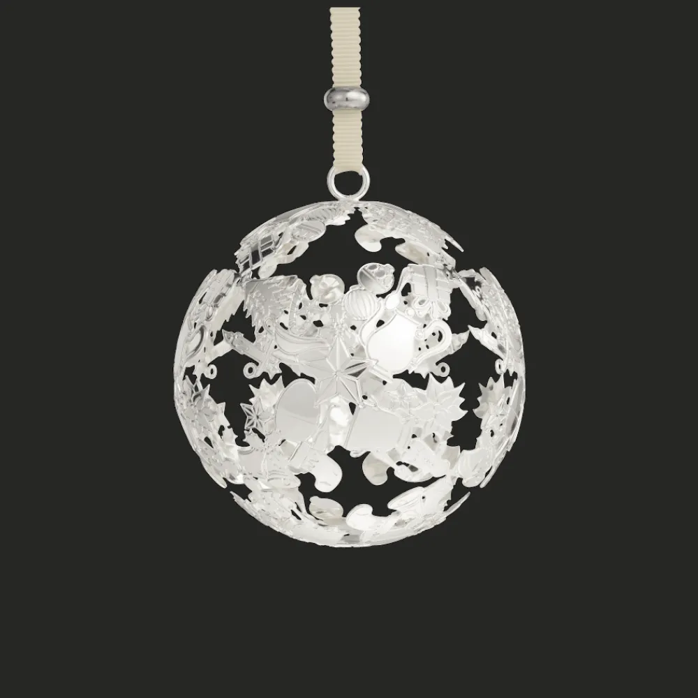 Décorations De Noël|Petite Décoration*Christofle Boule de Noël millésimée en métal argenté - Edition 2024