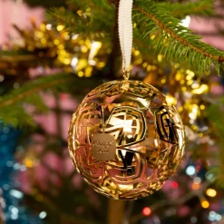 Décorations De Noël*Christofle Boule de Noël millésimée or en métal argenté - Edition 2022
