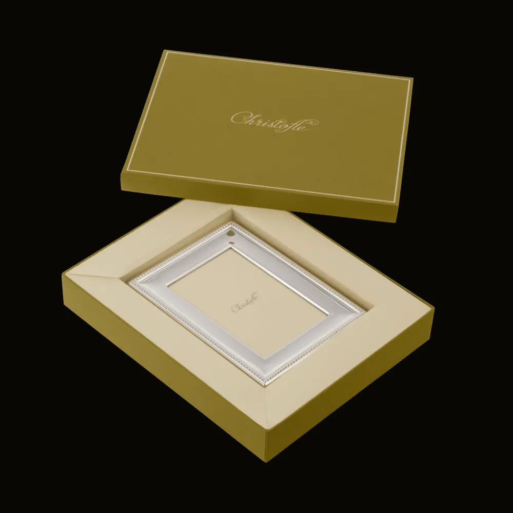 Cadeaux Personnalisables|Cadeaux Personnalisés*Christofle Cadre à photo argenté - pour photo de 9 x 13 cm