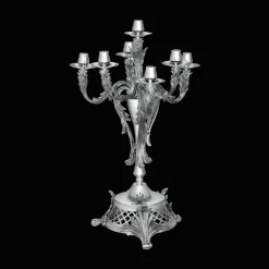 Haute Orfèvrerie|Bougeoirs Et Photophores*Christofle Candélabre 7 bougies en métal argenté