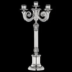 Bougeoirs Et Photophores*Christofle Candélabre 5 bougies en métal argenté