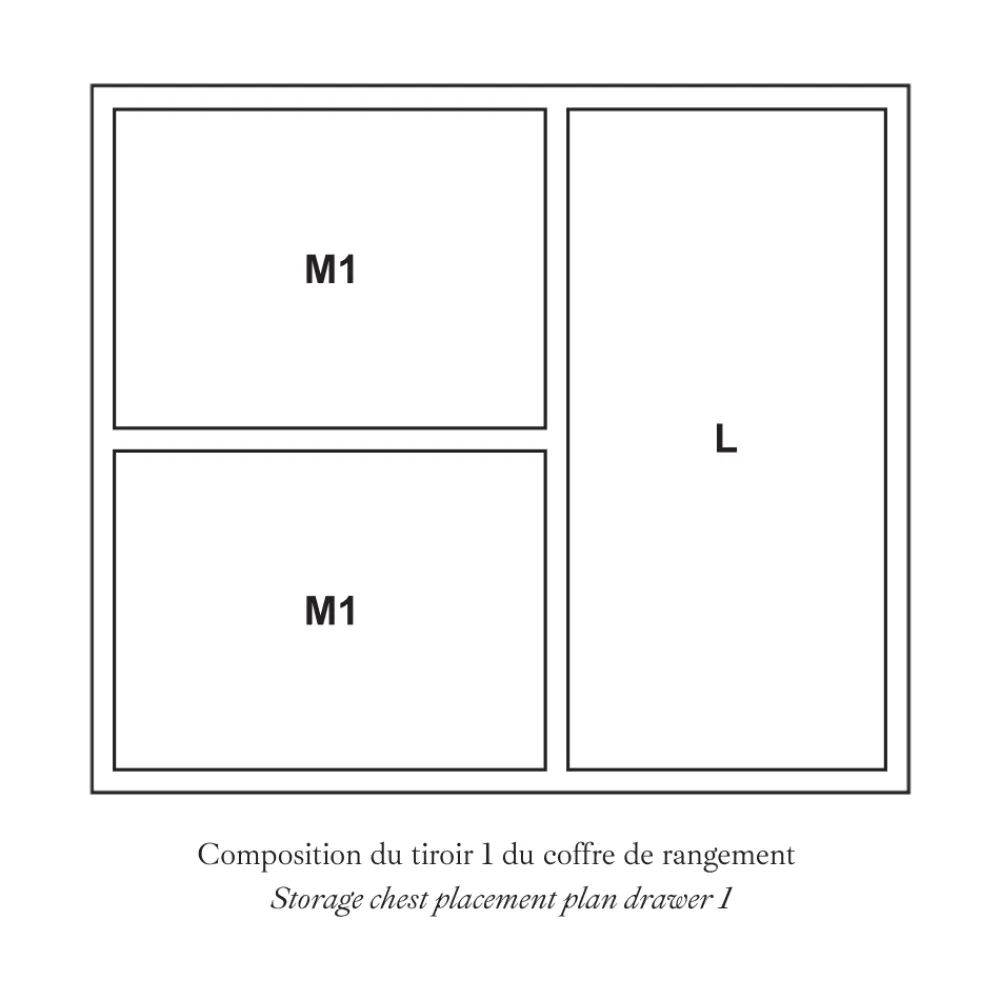 Rangements & Entretien*Christofle Coffre de rangement 120 ou 132 pièces - 11 modules (vendu sans couverts)