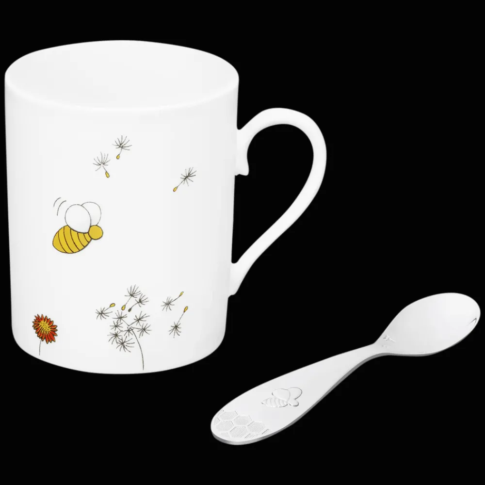 Cadeaux Enfants|Autour Du Repas*Christofle Coffret tasse en porcelaine et cuillère bébé en métal argenté