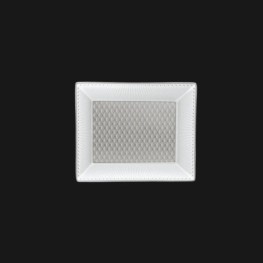 Plateaux Et Vide-Poches*Christofle Coffret Vide-poche en porcelaine finition Platine