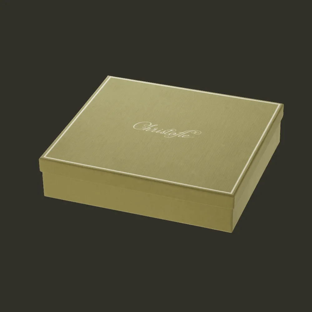 Plateaux Et Vide-Poches*Christofle Coffret Vide-poche en porcelaine finition Platine
