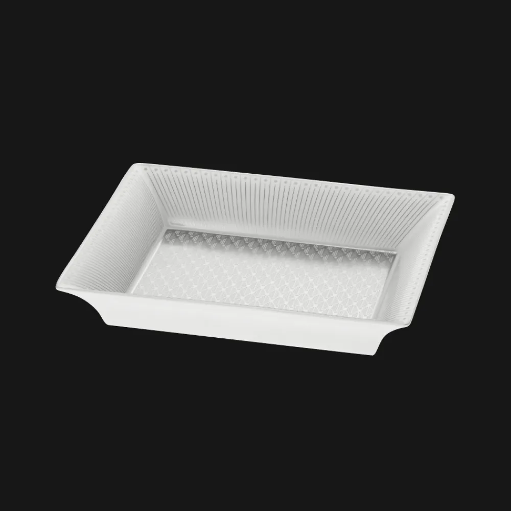 Plateaux Et Vide-Poches*Christofle Coffret Vide-poche en porcelaine finition Platine