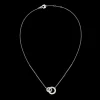 Colliers Et Pendentifs Femme*Christofle Collier 2 anneaux en argent massif
