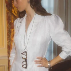 Colliers Et Pendentifs Femme*Christofle Collier Sautoir à Lunettes en argent massif