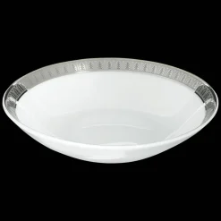 Services Asiatiques*Christofle Coupelle chinoise en porcelaine et finition platine