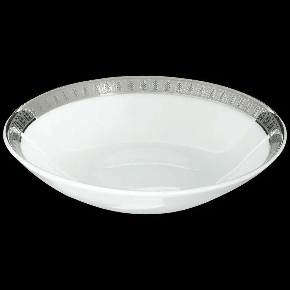 Services Asiatiques*Christofle Coupelle chinoise en porcelaine et finition platine