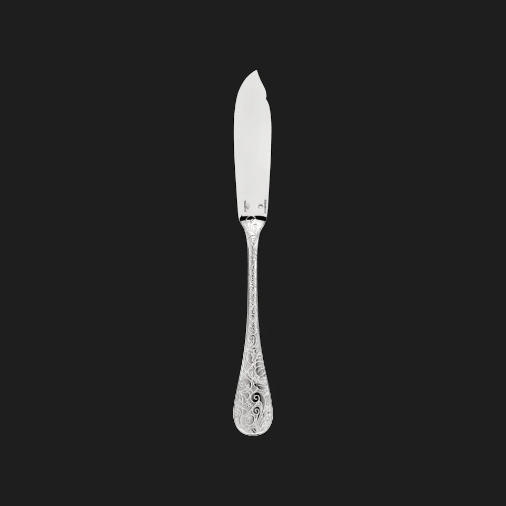 Couteaux Et Portes-Couteaux*Christofle Couteau à poisson en argent massif