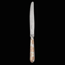Couteaux Et Portes-Couteaux*Christofle Couteau de table en métal argenté - dorure partielle or rose