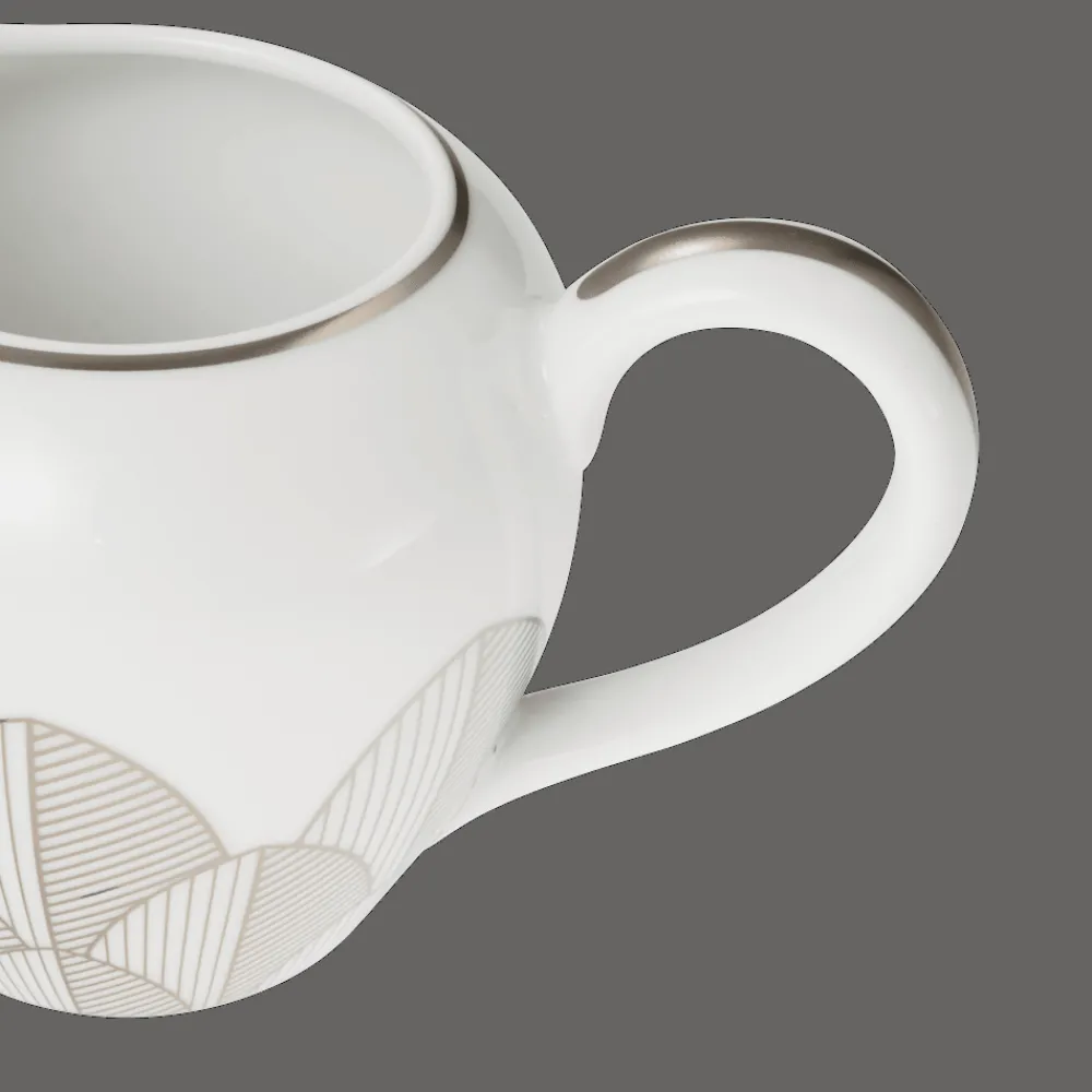 Cadeaux Thé Et Café*Christofle Crémier 25cl en porcelaine finition Platine