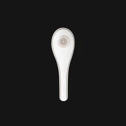 Services Asiatiques|Cuillères*Christofle Cuillère chinoise en porcelaine finition Platine