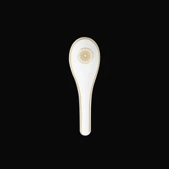 Services Asiatiques|Cuillères*Christofle Cuillère chinoise en porcelaine finition Or