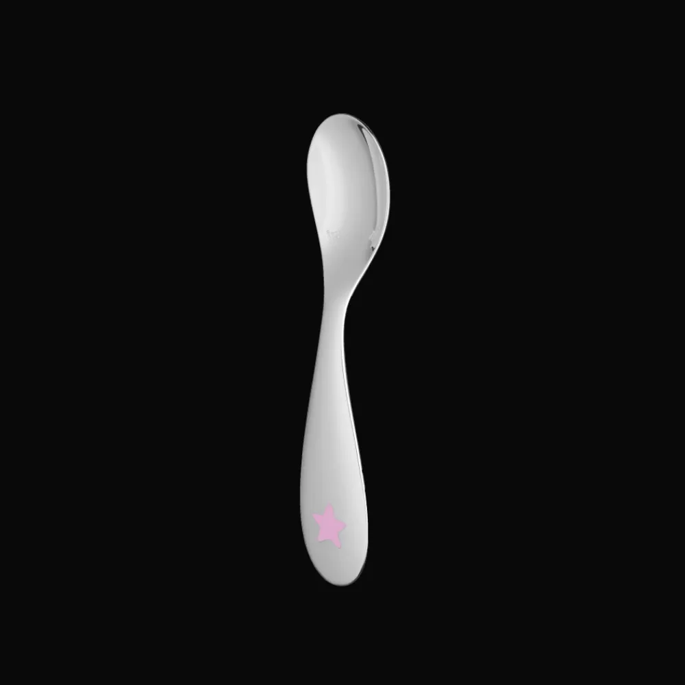 Cadeaux Enfants*Christofle Cuillère naissance en métal argenté étoile rose