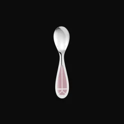 Cadeaux Personnalisables|Cadeaux Personnalisés*Christofle Cuillère naissance Rose Quartz Talisman Métal argenté