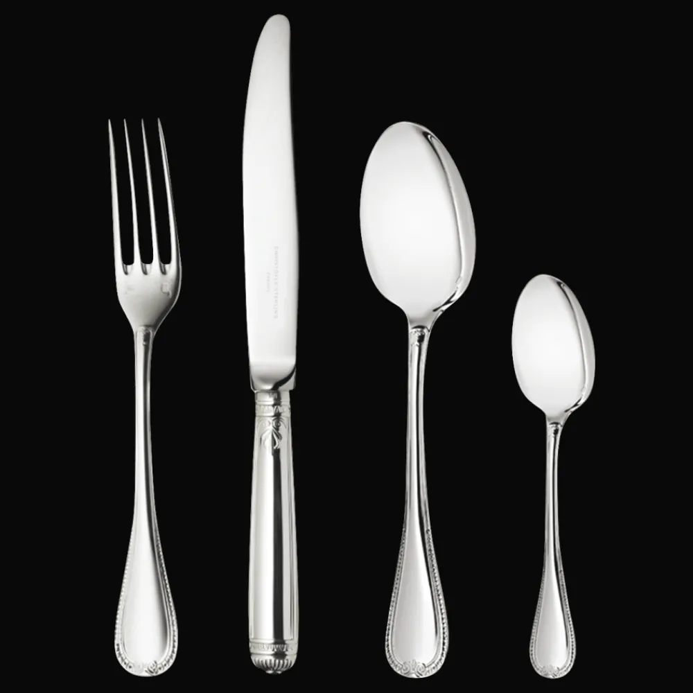 Services De Table Et Ménagères*Christofle Ensemble 6 personnes (24 pièces) en argent massif avec boîte de rangement