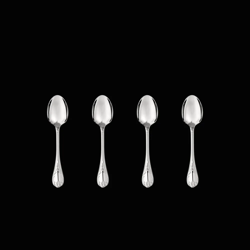 Les Petites Attentions|Services De Table Et Ménagères*Christofle Ensemble de 4 cuillères à espresso en métal argenté
