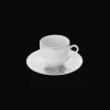 Cadeaux Thé Et Café|Accessoires Thé Et Café*Christofle Ensemble de 2 tasses à café et soucoupes en porcelaine finition Platine