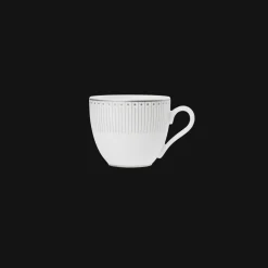 Cadeaux Thé Et Café|Accessoires Thé Et Café*Christofle Ensemble de 2 tasses à café et soucoupes en porcelaine finition Platine