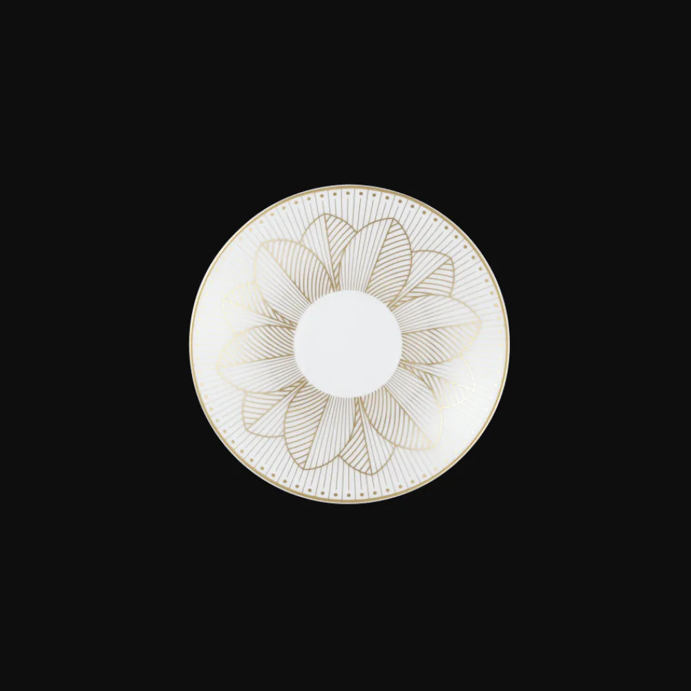 Cadeaux Thé Et Café|Accessoires Thé Et Café*Christofle Ensemble de 2 tasses à café et soucoupes en porcelaine finition Or