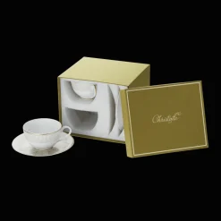 Cadeaux Thé Et Café|Accessoires Thé Et Café*Christofle Ensemble de 2 tasses à thé et soucoupes finition Or
