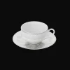 Cadeaux Thé Et Café|Accessoires Thé Et Café*Christofle Ensemble de 2 tasses à thé et soucoupes finition Platine