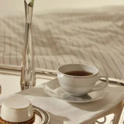 Cadeaux Thé Et Café|Accessoires Thé Et Café*Christofle Ensemble de 2 tasses à thé et soucoupes finition Platine