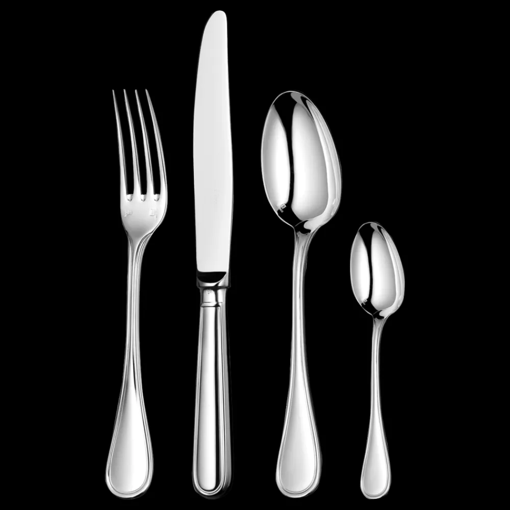 Services De Table Et Ménagères*Christofle Ensemble pour 6 personnes (24 pièces) en argent massif avec boîte de rangement