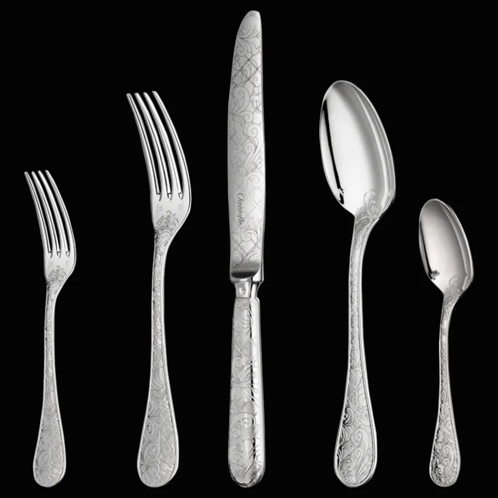 Services De Table Et Ménagères*Christofle Ensemble pour 12 personnes (75 pièces) en métal argenté avec coffre