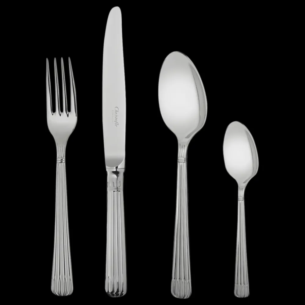 Services De Table Et Ménagères*Christofle Ensemble pour 12 personnes (48 pièces) en acier avec boîte de rangement