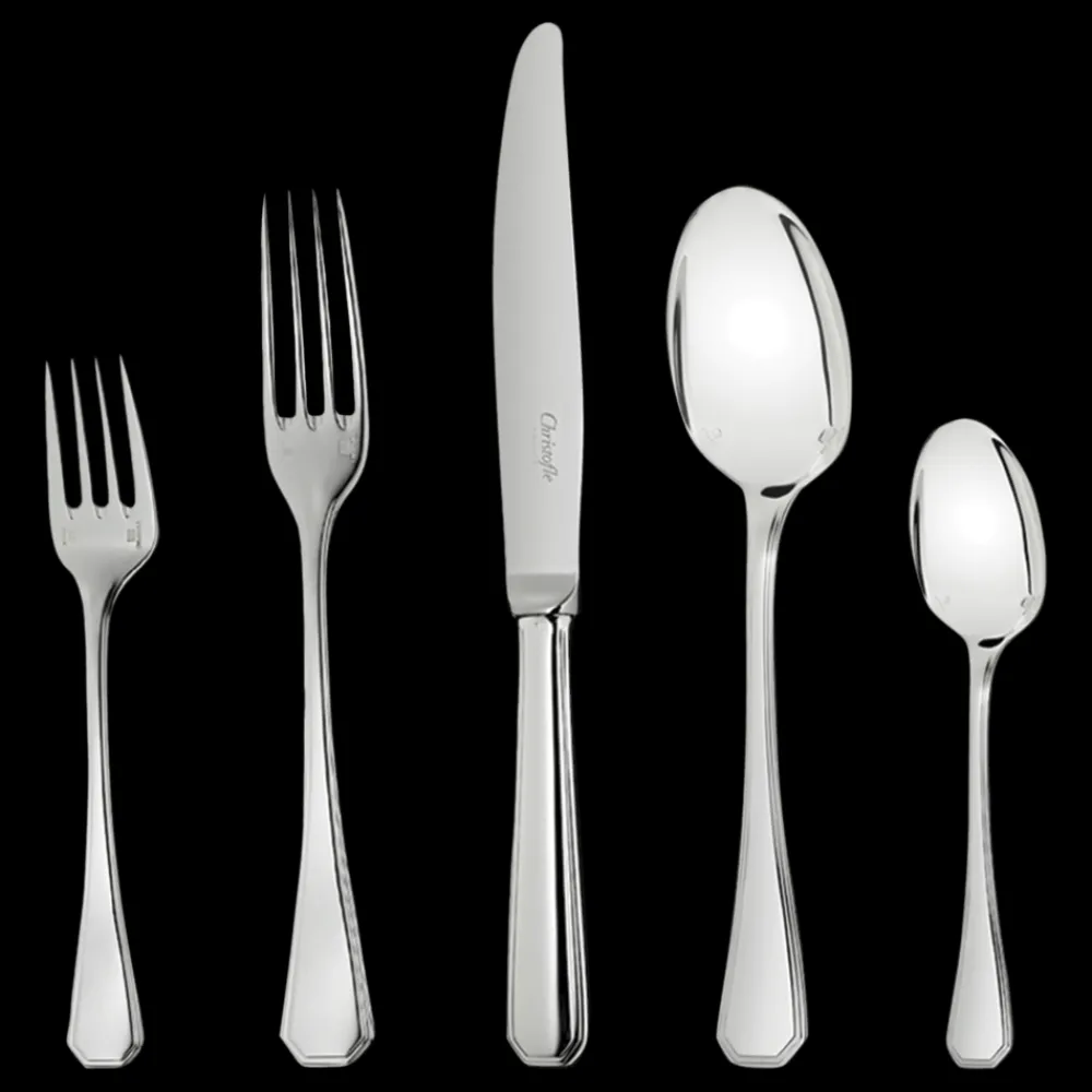 Services De Table Et Ménagères*Christofle Ensemble pour 12 personnes (75 pièces) en métal argenté avec coffre