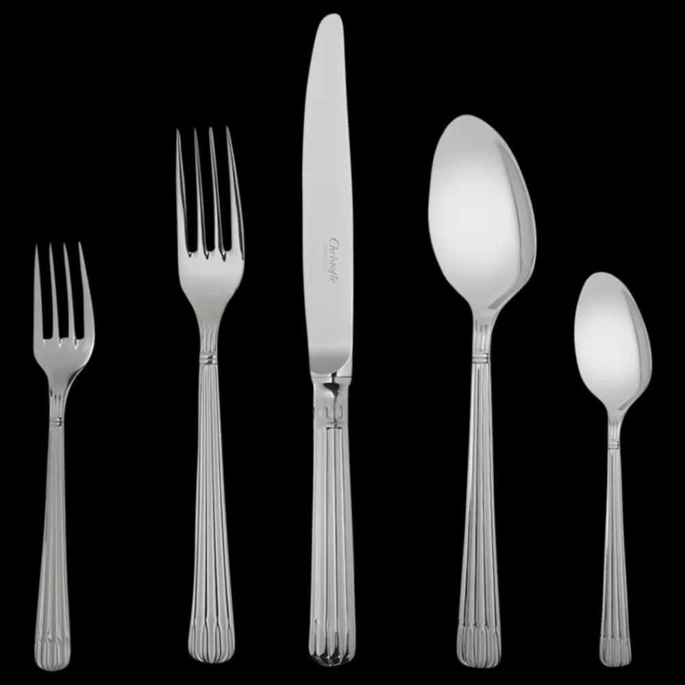 Services De Table Et Ménagères*Christofle Ensemble pour 12 personnes (75 pièces) en acier avec coffre
