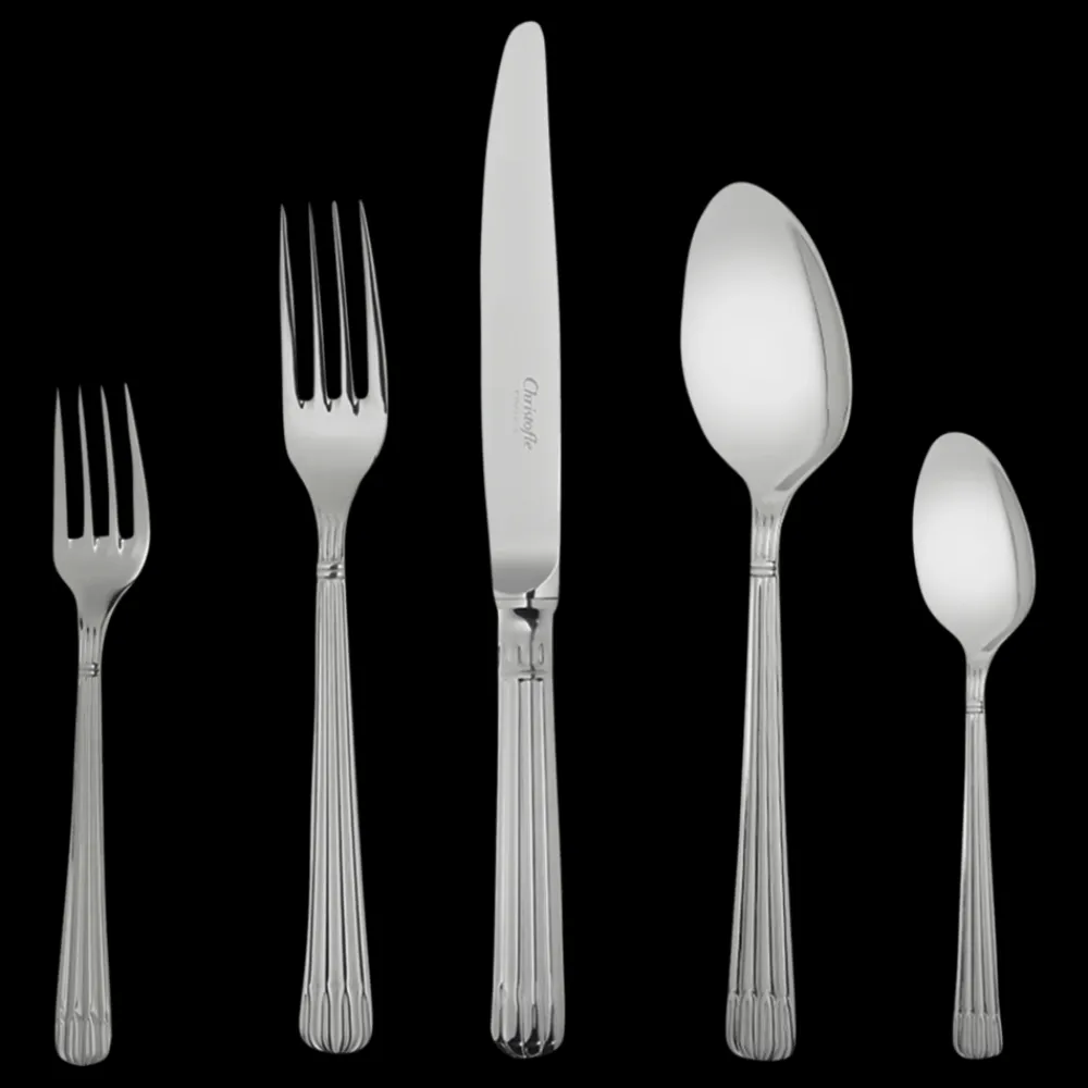 Services De Table Et Ménagères*Christofle Ensemble pour 6 personnes (36 pièces) en acier avec boîte de rangement