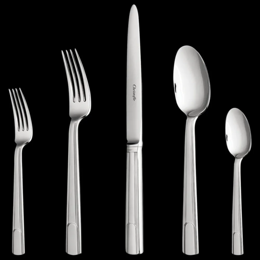 Services De Table Et Ménagères*Christofle Ensemble pour 6 personnes (36 pièces) en acier avec boîte de rangement