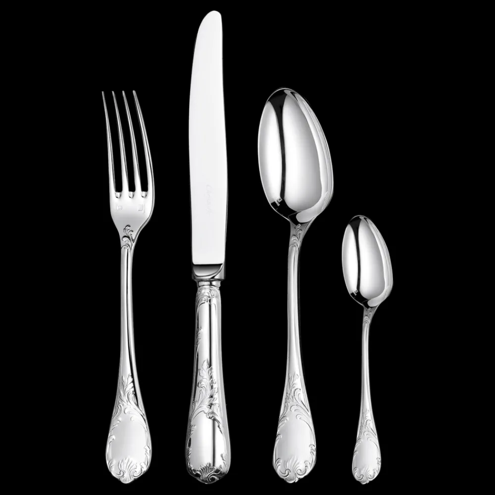 Services De Table Et Ménagères*Christofle Ensemble pour 6 personnes (24 pièces) en métal argenté avec boîte de rangement