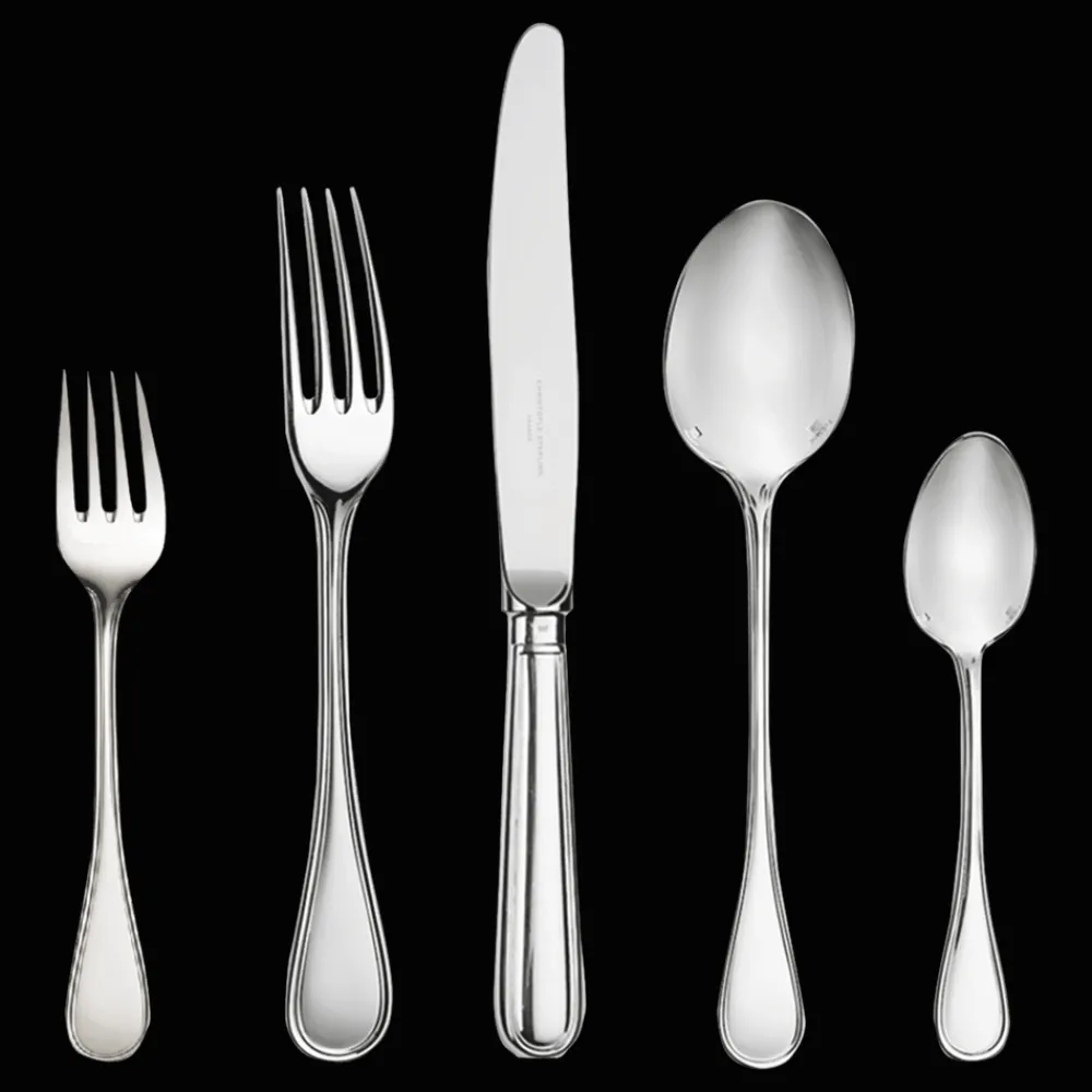Services De Table Et Ménagères*Christofle Ensemble pour 6 personnes (36 pièces) en argent massif avec boîte de rangement