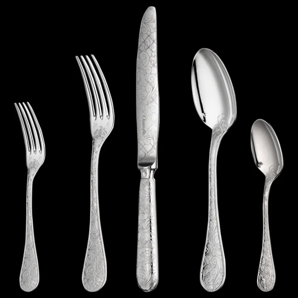Services De Table Et Ménagères*Christofle Ensemble pour 12 personnes (110 pièces) en métal argenté avec coffre