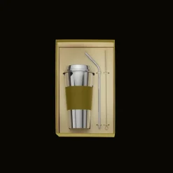 Cadeaux Thé Et Café|Accessoires Thé Et Café*Christofle Gobelet isotherme en acier - manchette vert impérial