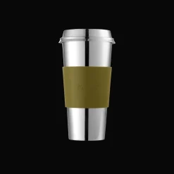 Cadeaux Thé Et Café|Accessoires Thé Et Café*Christofle Gobelet isotherme en acier - manchette vert impérial